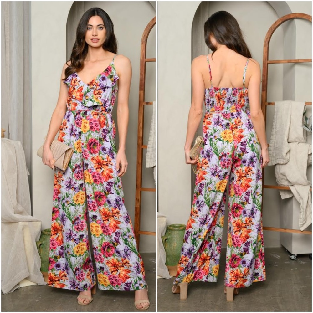 Lavender Floral Jumpsuit